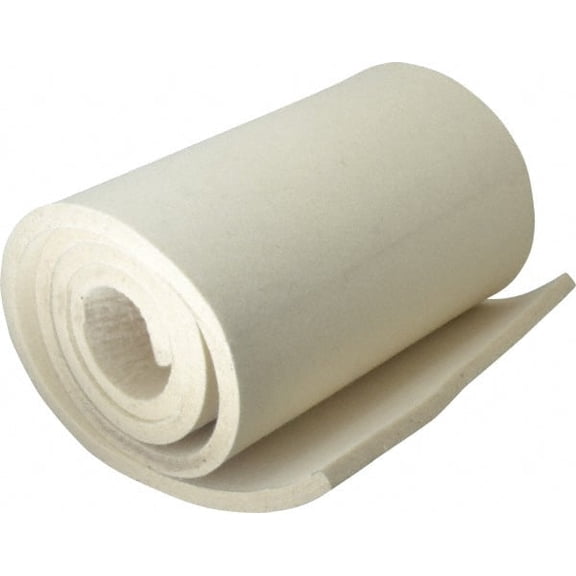 Made in USA 1/2" Thick x 60" Wide x 12" Long, Pressed Wool Felt Sheet 8 Lbs/Square Yd., White, 500 psi