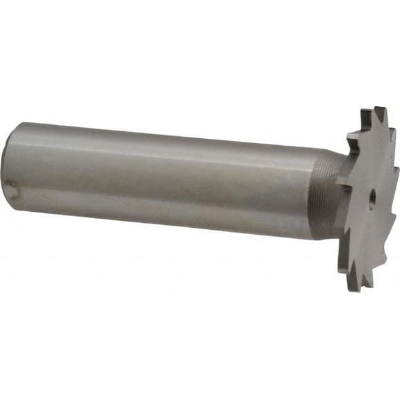 Made in USA 1" Cut Diam, 1/16" Cut Width, 1/2" Shank, Straight-Tooth Woodruff Keyseat Cutter