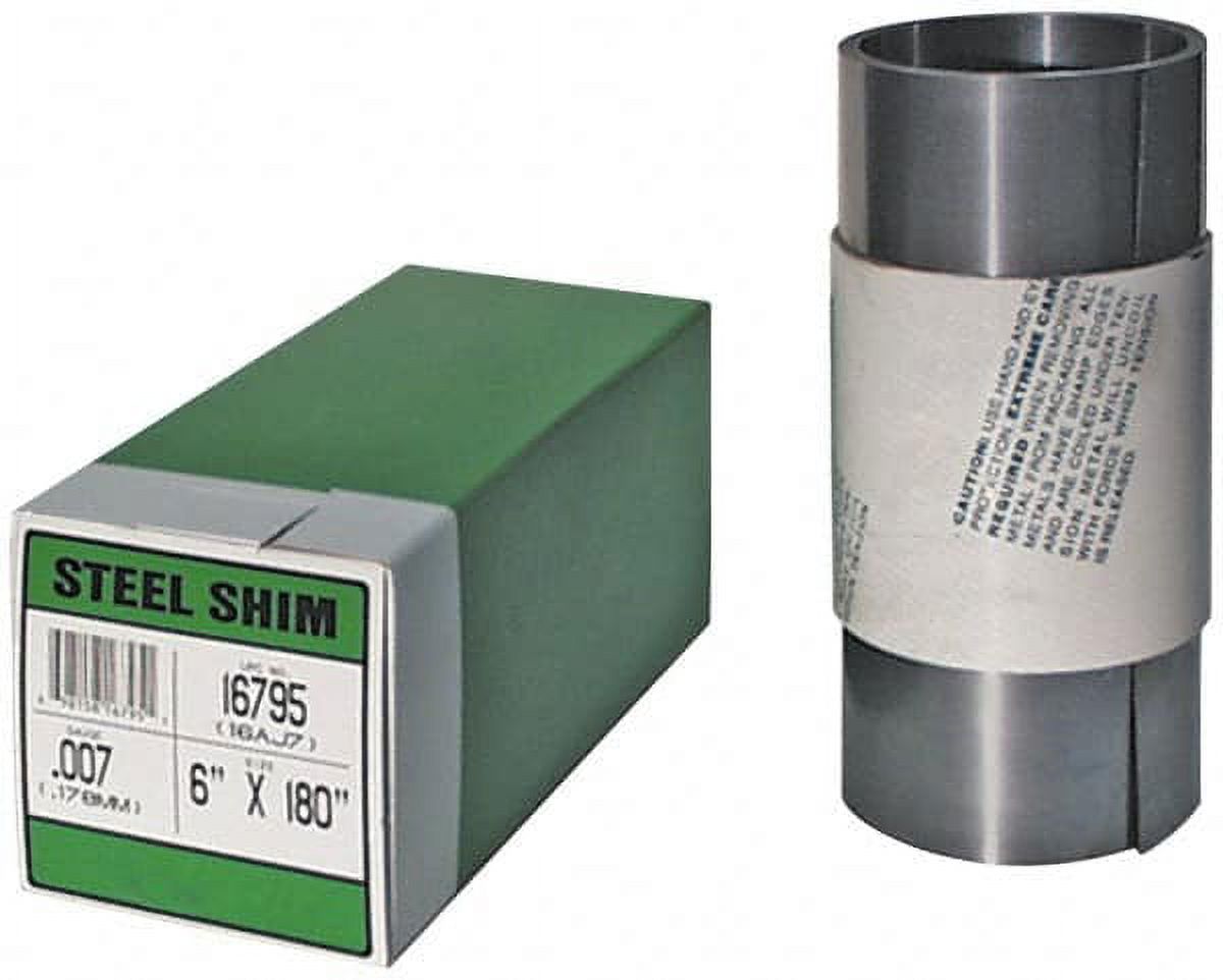 Precision Brand Shim Stock,12" W,120" L,0.018" Thk 16570