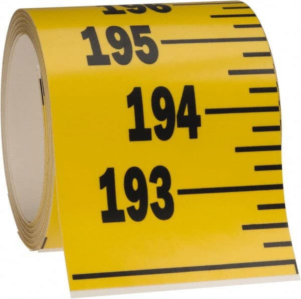 Made in USA 20 Ft. Long x 3" Wide, 1/4" Graduation, Yellow, Mylar
