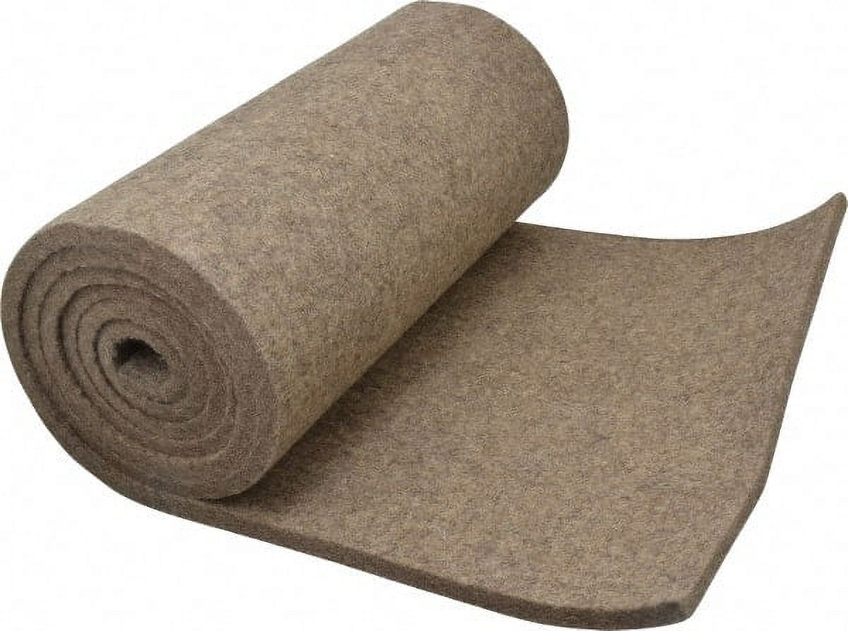 Made in USA 3/8 Thick x 72 Wide x 12 Long, Pressed Wool Felt Sheet 4.6  Lbs/Square Yd., Gray, 250 psi 