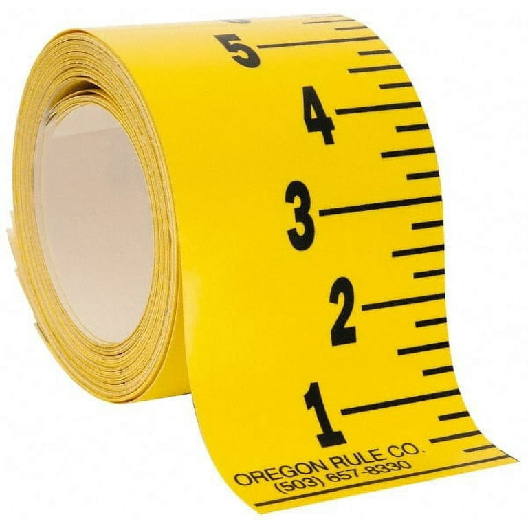 30 Ft. Long x 3 Inch Wide, 1/4 Inch Graduation, Yellow, Mylar Adhesive Tape  Measure