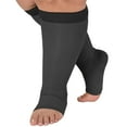 thumbnail image 1 of Made in USA Wide Calf Toeless Women Compression Socks 15-20mmHg Black, 3X-Large, 1 of 9