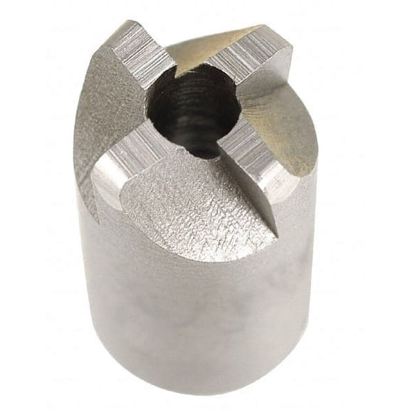 Made in USA 4 Flutes, 1/4" Diam, 3/32" Pilot Hole Diam, High Speed Steel Reverse Counterbore