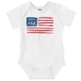 thumbnail image 1 of Made in USA County Map American Flag Romper Boys or Girls Infant Baby Brisco Brands 24M, 1 of 6