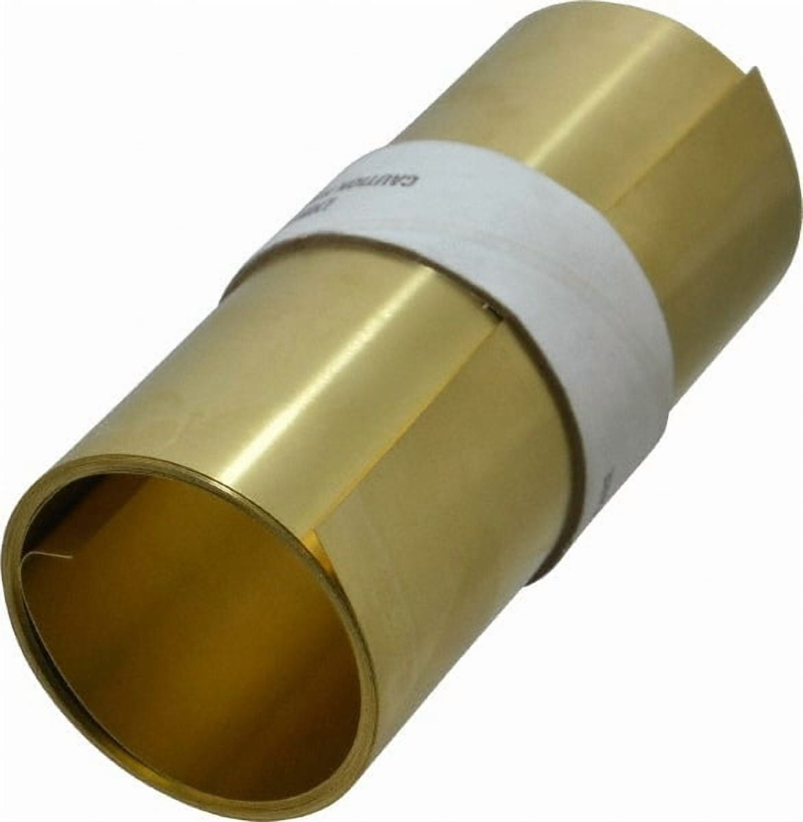 Made in USA Brass Shim Stock Roll, 6" x 100", 0.01" Thick