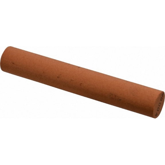 Made in USA Brown Fine Grade Aluminum Oxide Sharpening Stone: 6" Long x 1" Diameter