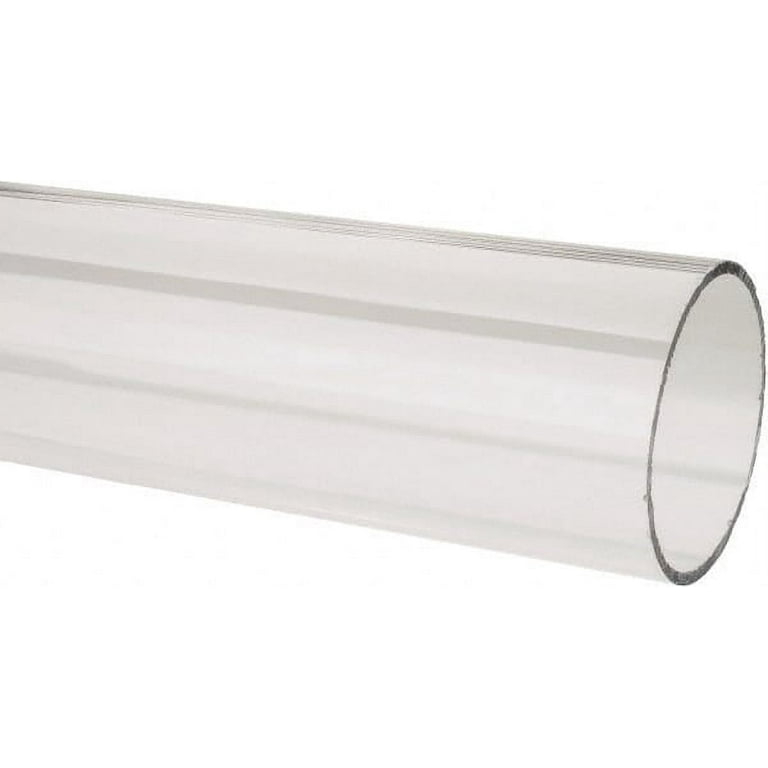 Made in USA Clear Round Acrylic Tube, 3 OD x 2-3/4 ID x 6' Long
