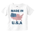 thumbnail image 1 of Made in USA County Map American Flag Toddler Boy Girl T Shirt Infant Toddler Brisco Brands 4T, 1 of 6