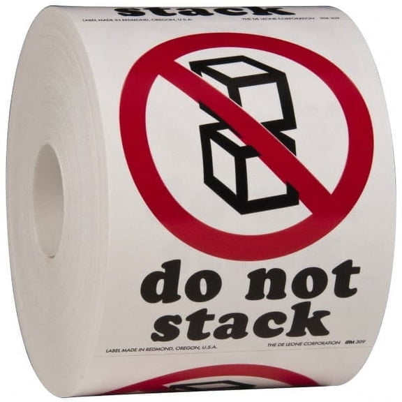 Made in USA Do Not Stack Shipping Label 3" High x 4" Wide