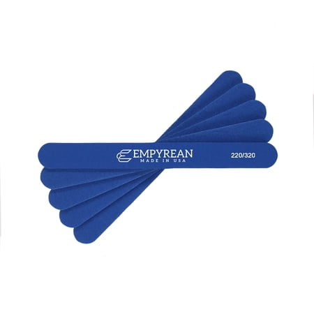 Made in USA, Empyrean Files Premium Emery Board Nail Files, 5 Pieces, 220/320 Grit, Dark Blue