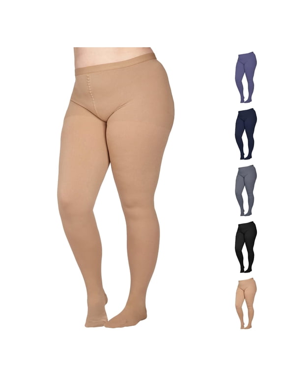 Extra Wide Women's Compression Tights 20-30mmHg Beige, 5XL