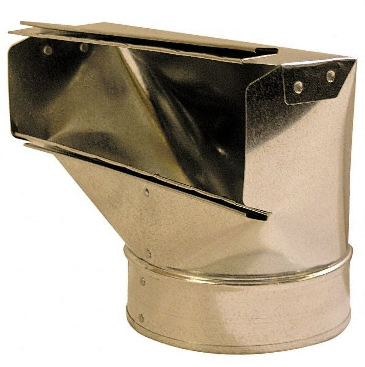 Made in USA Galvanized HVAC Duct 90° Stack Boot, 6" ID, 31/4" Wide x