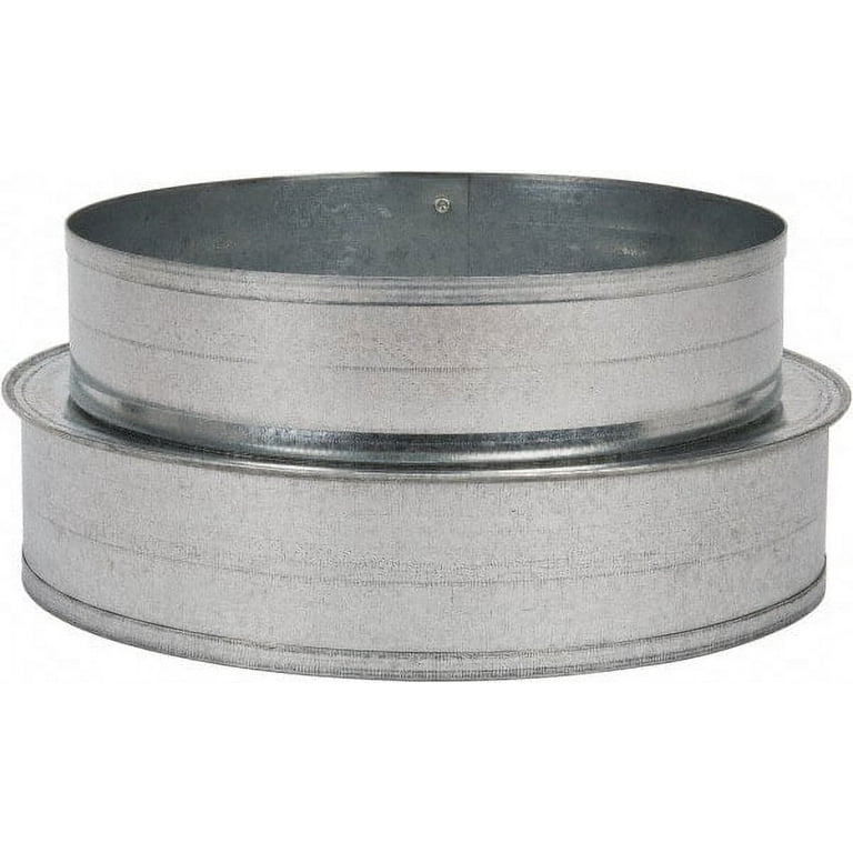Made in USA Galvanized Round Duct Shortway Reducer, No Crimp,