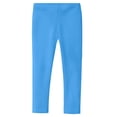 thumbnail image 1 of Made in USA Girls Cotton Solid Colored Baby Rib Leggings | River Blue, 1 of 5