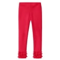 thumbnail image 1 of Made in USA Girls Ruffle Leggings | Candy Apple, 1 of 5