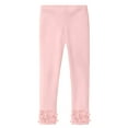 thumbnail image 1 of Made in USA Girls Ruffle Leggings | Pink, 1 of 4