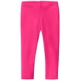 thumbnail image 1 of Made in USA Girls Soft 100% Cotton Capri Leggings | Hot Pink, 1 of 5