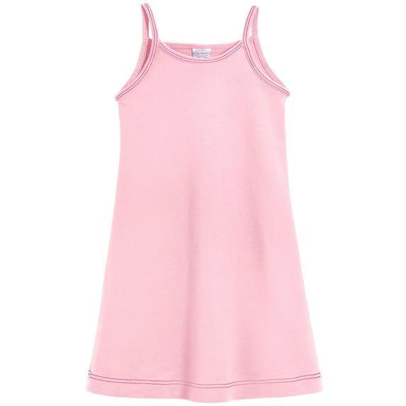 Made in USA Girls Soft Cotton Camisole Dress | Pink