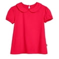 thumbnail image 1 of Made in USA Girls Soft Cotton Jersey Peter Pan Collar Short Sleeve Puff Tee, 1 of 9
