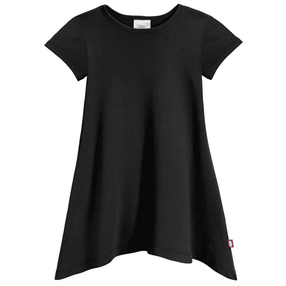 Made in USA Girls Soft Cotton Jersey Short Sleeve Shark Bite Tunic