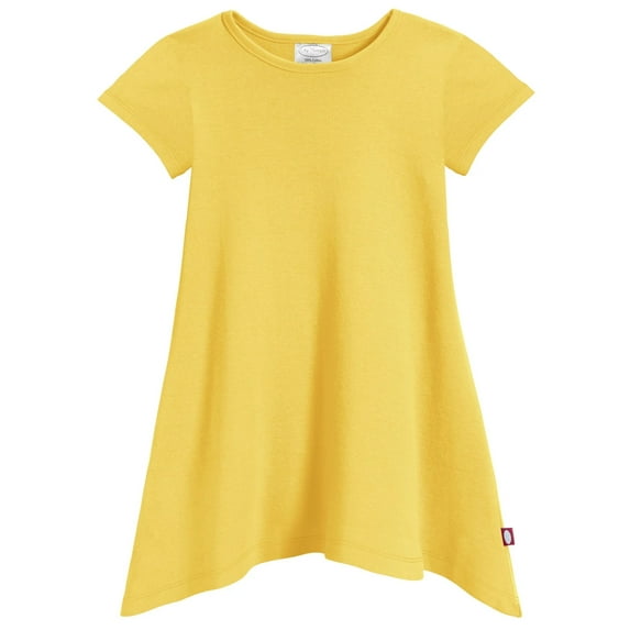 Made in USA Girls Soft Cotton Jersey Short Sleeve Shark Bite Tunic