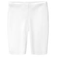 thumbnail image 1 of Made in USA Girls Soft Cotton Long Bike Shorts | White, 1 of 5