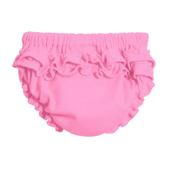 Made in USA Girls Soft Cotton Ruffle Diaper Cover | Bubblegum