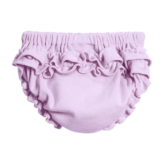Made in USA Girls Soft Cotton Ruffle Diaper Cover | Lavender