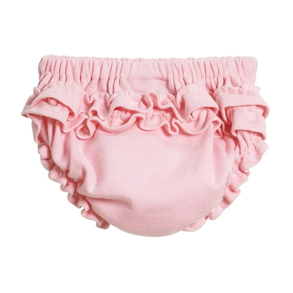 Made in USA Girls Soft Cotton Ruffle Diaper Cover | Pink