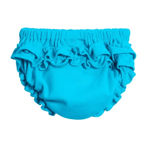 Made in USA Girls Soft Cotton Ruffle Diaper Cover | Turquoise