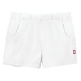 thumbnail image 1 of Made in USA Girls Soft Cotton UPF 50+ Jersey Pocket Shorts | White, 1 of 6