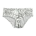 thumbnail image 1 of Made in USA Girls UPF 50+ Printed Swim Briefs | Leopard Monochrome, 1 of 4