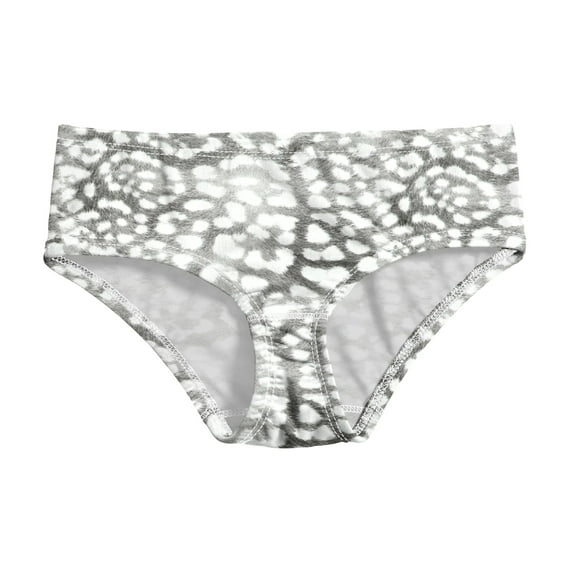 Made in USA Girls UPF 50+ Printed Swim Briefs | Leopard Monochrome