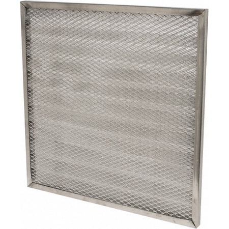 Made in USA Heavy-Duty Washable Pleated Aluminum Mesh Air Filter: MERV 7, 20" x 20" x 1"