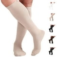thumbnail image 1 of Made in USA - Mens Compression Stockings 15-20 mmHg for Swelling - Tan, Medium, 1 of 11