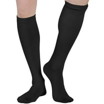Mojo Opaque Graduated Compression Stockings for Men 20-30mmHg Black, Small