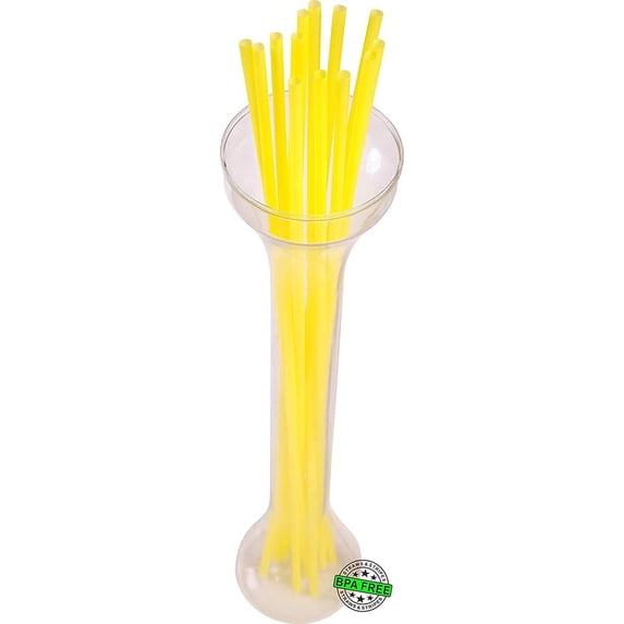 Extra Long Slim Plastic Drinking Straws, 18" x 0.21", 250 Count