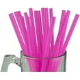 thumbnail image 1 of Made in USA Pack of 250 Jumbo Pink (10" X 0.28") Unwrapped Plastic Smoothie Drinking Straws (Non-toxic, BPA-free), 1 of 5