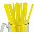 thumbnail image 1 of Plastic Smoothie Straws, BPA-Free, 10" x 0.28", 250 Count, Jumbo Yellow, 1 of 5