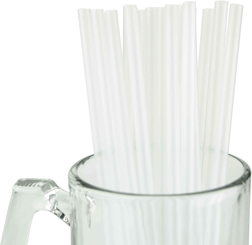 Made in USA Pack of 250 Smoothie (10 X 0.28) Plastic Drinking Straws  (FDA-approved, Non-toxic, BPA-free) 