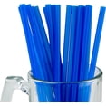 thumbnail image 1 of Plastic Smoothie Straws, BPA-Free, 10" x 0.28", 250 Count, Blue, 1 of 6