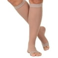 thumbnail image 1 of Made in USA - Sheer Compression Socks for Women 20-30 mmHg - Beige, X-Large, 1 of 3