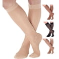 thumbnail image 1 of Made in USA Sheer Compression Stockings for Women 20-30 mmHg Natural, Large, 1 of 8