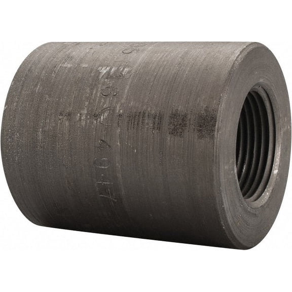 Made in USA Size 1-1/4 x 1", Class 3,000, Forged Carbon Steel Black Pipe Reducing Coupling 3,000 psi, Threaded End Connection