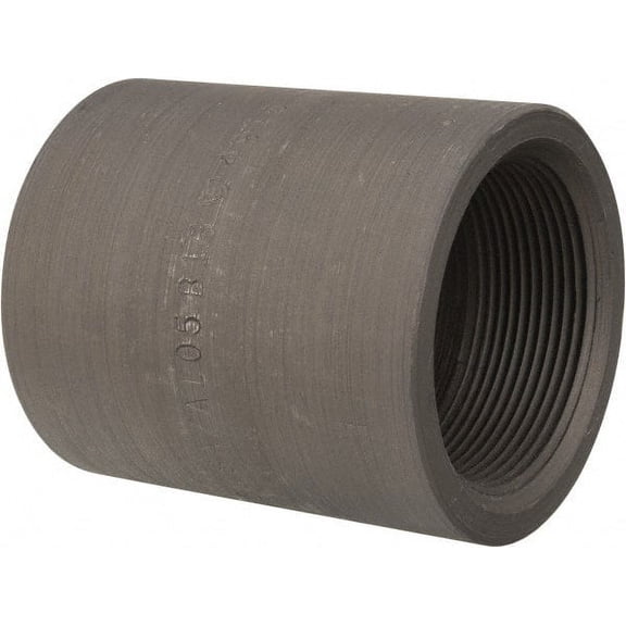 Made in USA Size 2 x 1-1/2", Class 3,000, Forged Carbon Steel Black Pipe Reducing Coupling 3,000 psi, Threaded End Connection