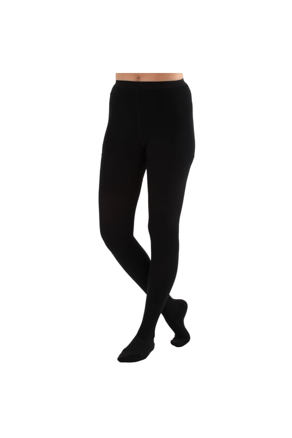 Women Opaque Compression Pantyhose 30-40mmHg for Circulation - Black, Large