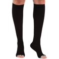 thumbnail image 1 of Men and Women Compression Stockings 20-30mmHg with Open Toe - Black, Medium, 1 of 9