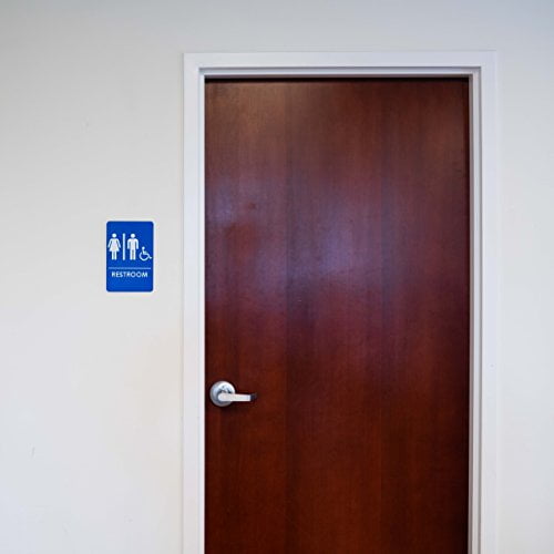 Made in USA | Unisex Handicap Restroom Sign, ADA-Compliant Bathroom ...