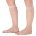 thumbnail image 1 of Made in USA - Womens Compression Stockings 15-20mmHg with Open Toe, Nude, Large, 1 of 9